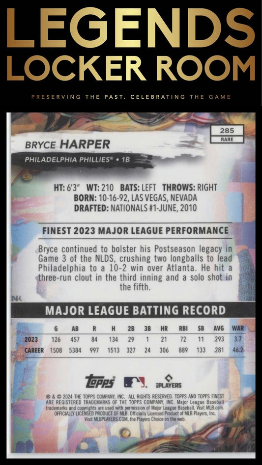 2024 Finest #285 Bryce Harper