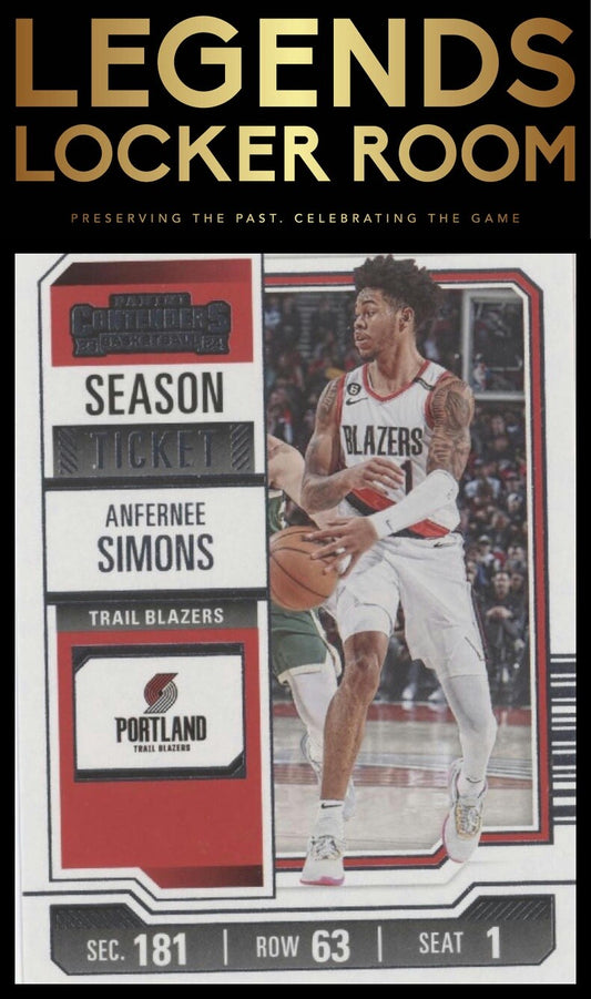 2023-24 Panini Contenders #54 Anfernee Simons Season Ticket Retail