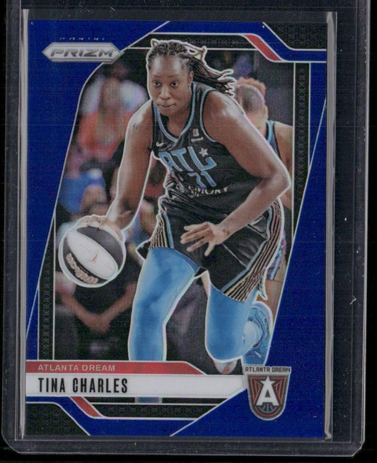 2024 Panini Prizm WNBA #36 Tina Charles Blue Prizms #/199