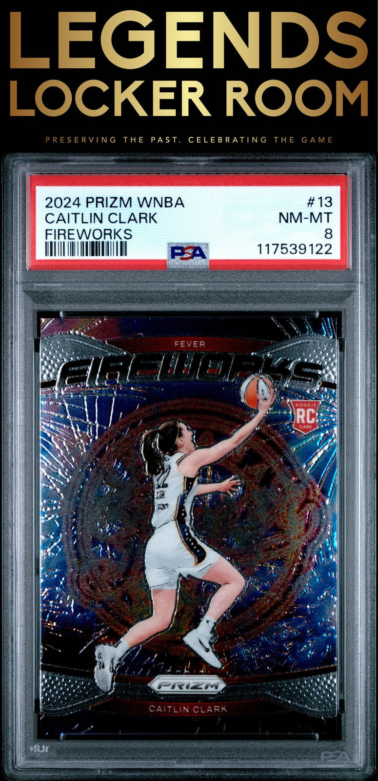 2024 Panini Prizm Wnba Fireworks #13 Caitlin Clark Fireworks PSA 8
