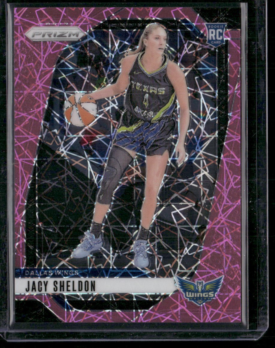 2024 Panini Prizm WNBA #4 Jacy Sheldon Pink Velocity Prizms #/79