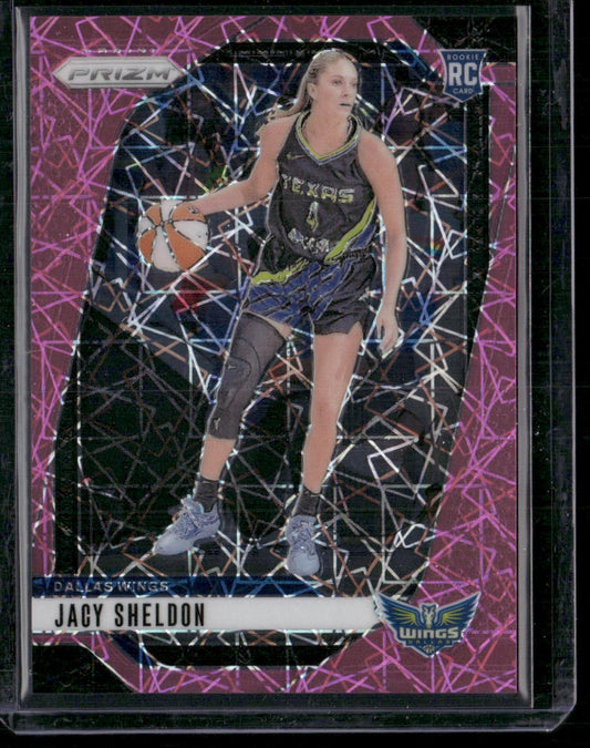 2024 Panini Prizm WNBA #4 Jacy Sheldon Pink Velocity Prizms #/79