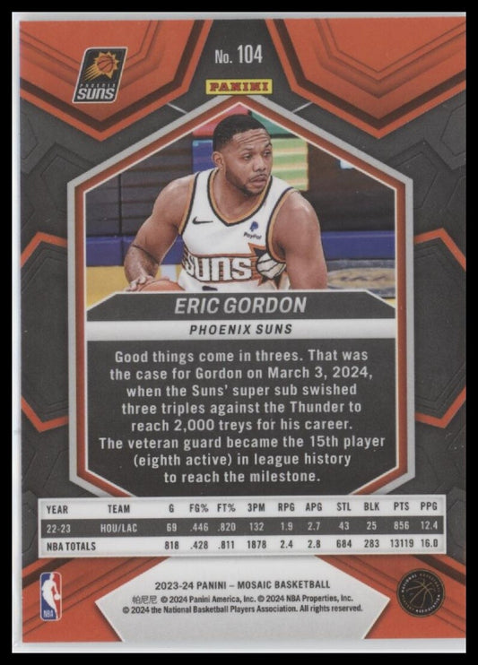 2023-24 Panini Mosaic #104 Eric Gordon