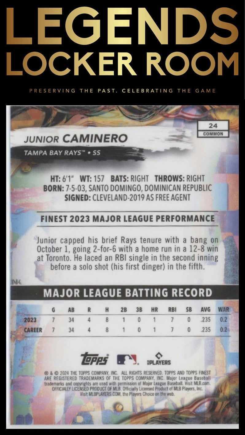 2024 Finest #24 Junior Caminero