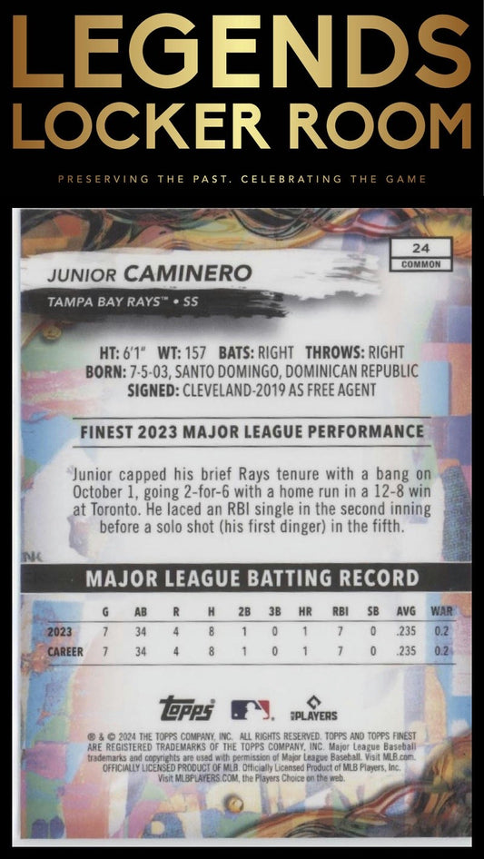 2024 Finest #24 Junior Caminero