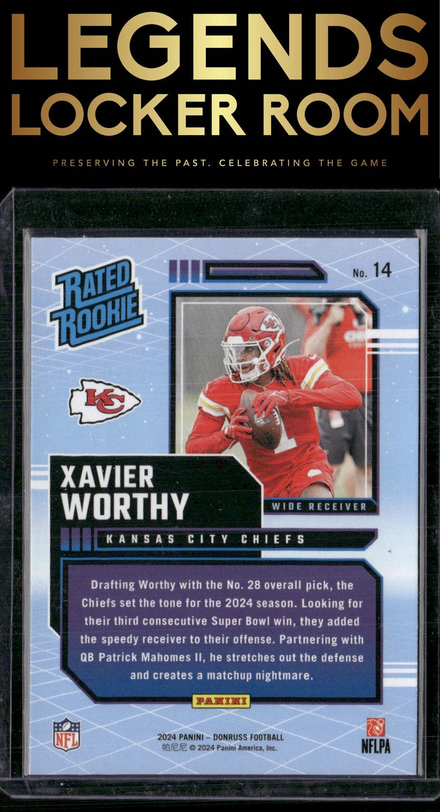 2024 Donruss #14 Xavier Worthy Rated Rookies Retro