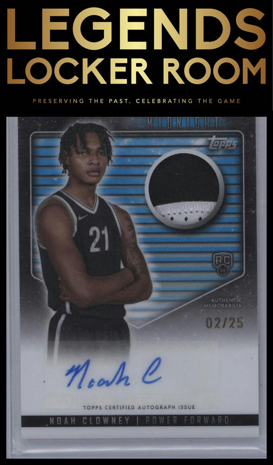 2023-24 Topps Midnight Noah Clowney Rookie Jersey Auto Moonrise /25