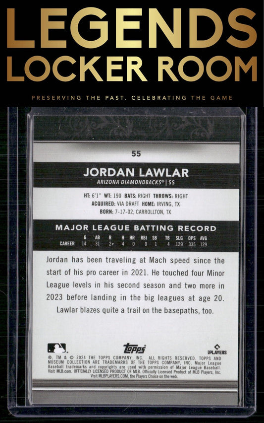2024 Topps Museum Collection #55 Jordan Lawlar Copper