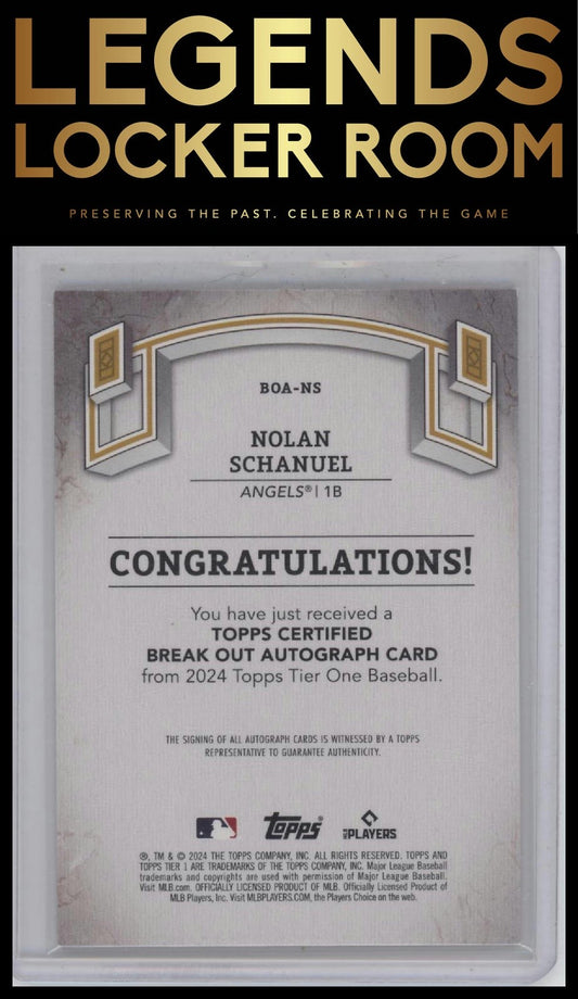 2024 Topps Tier One #BOA-NS Nolan Schanuel Break Out Autographs /249