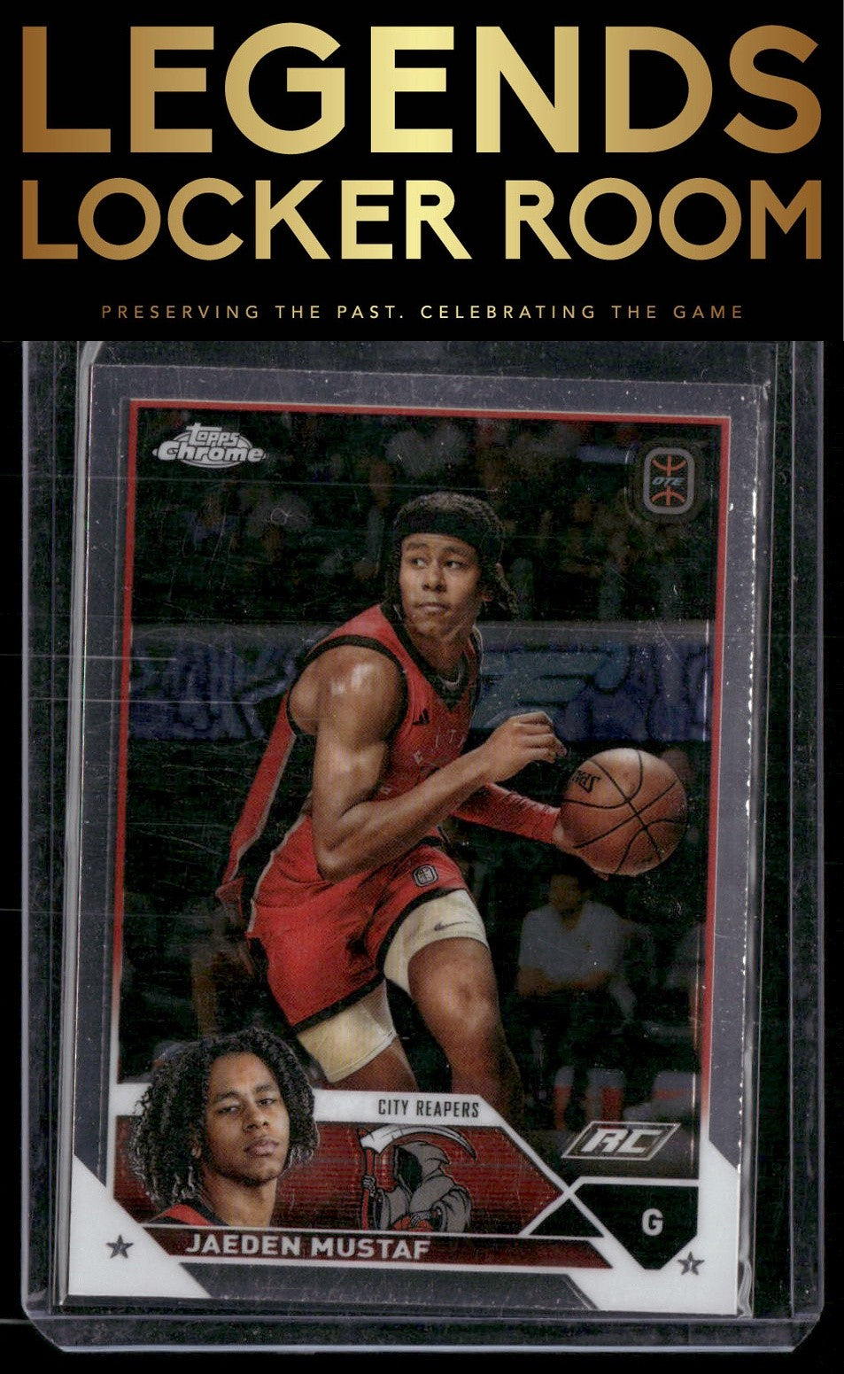 2023-24 Topps Chrome Overtime Elite #64 Jaeden Mustaf