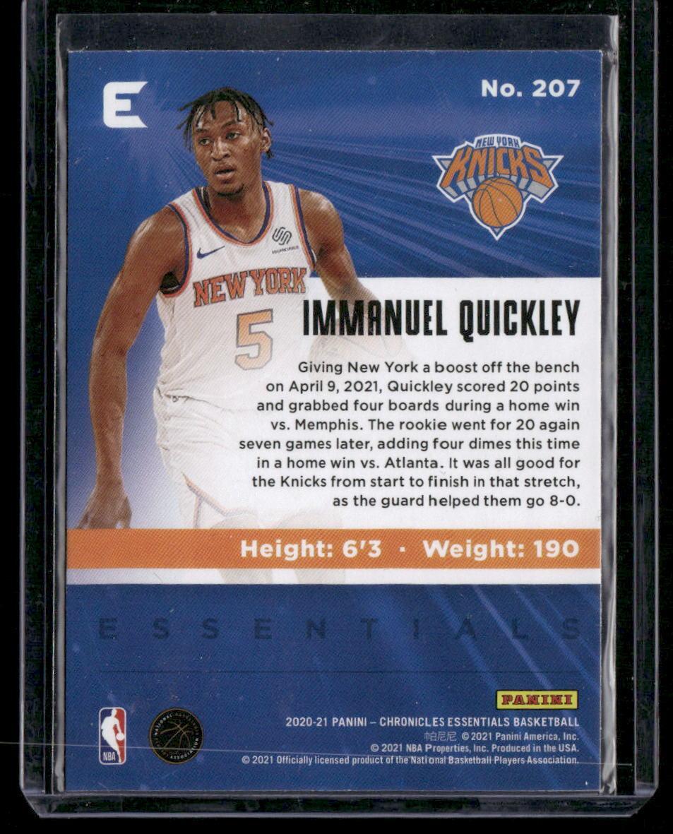 2020-21 Panini Chronicles #207 Immanuel Quickley