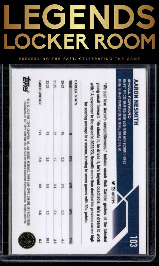 2023-24 Topps Chrome Sapphire Edition #103 Aaron Nesmith