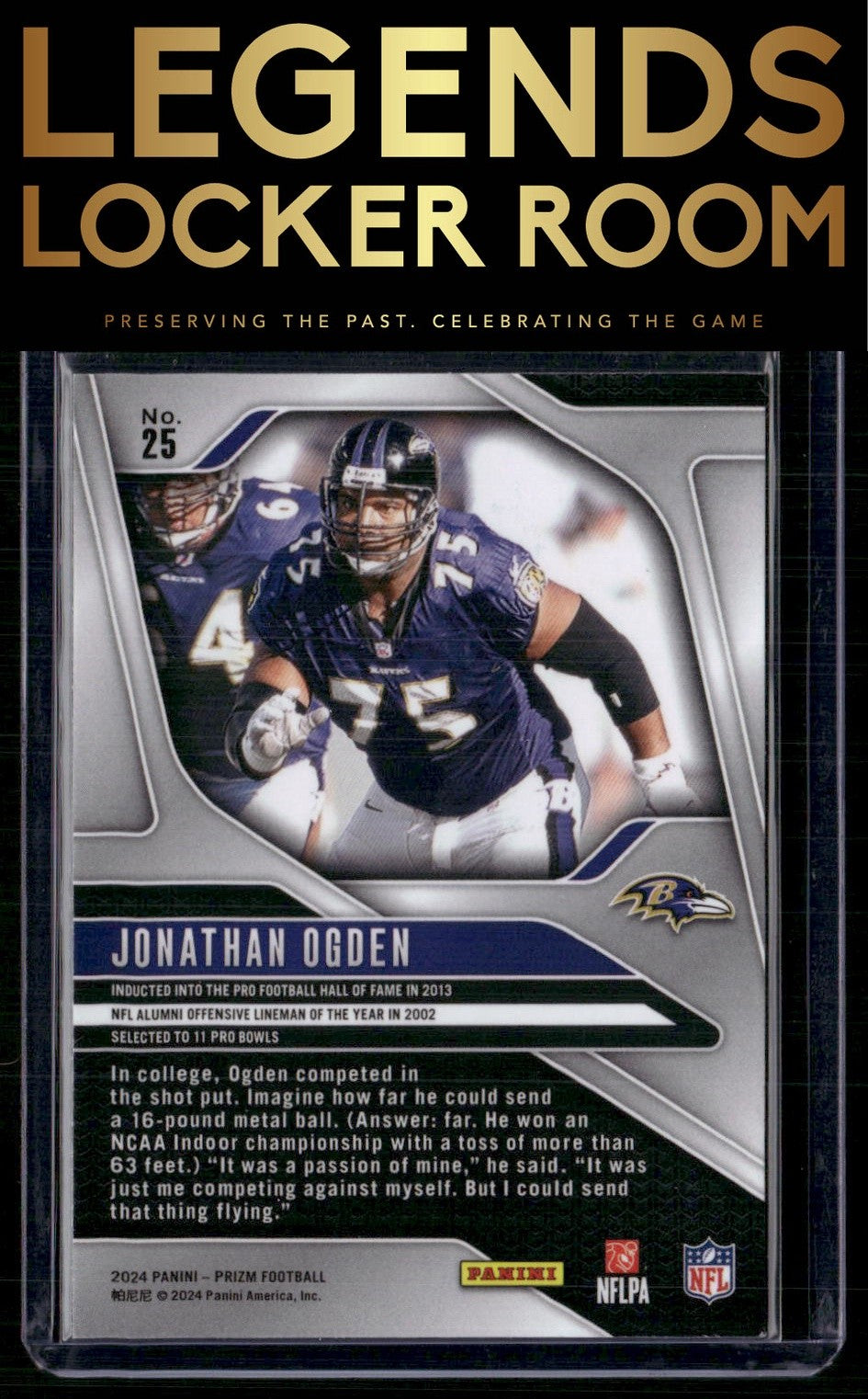 2024 Panini Prizm #25 Jonathan Ogden