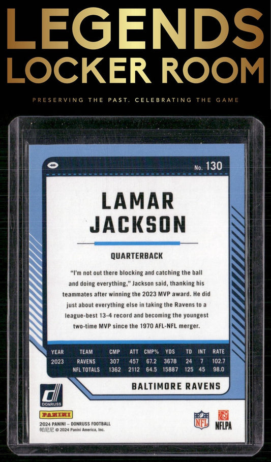 2024 Donruss #130 Lamar Jackson Press Proof Red