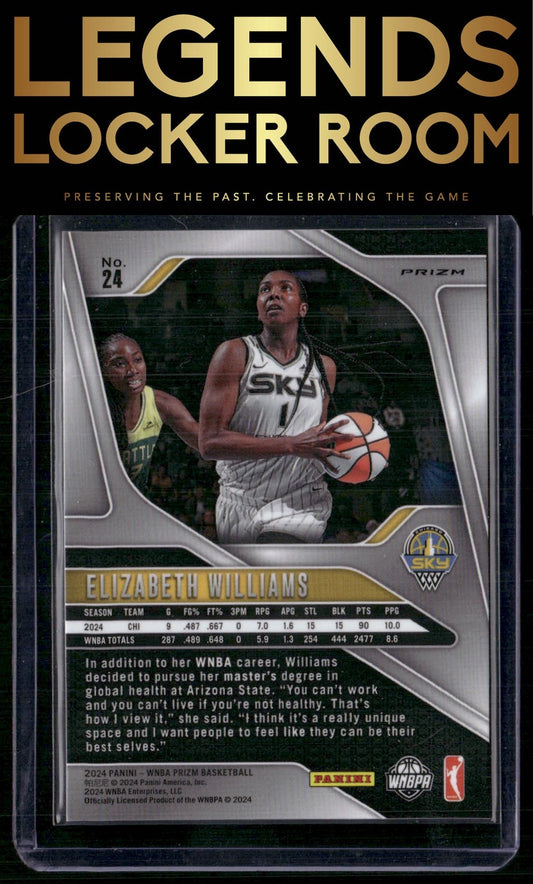 2024 Panini Prizm WNBA #24 Elizabeth Williams Silver Prizms