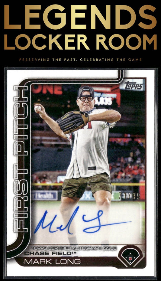 2025 Topps #FPA-MLO Mark Long First Pitch Autographs (Series Two) #/99