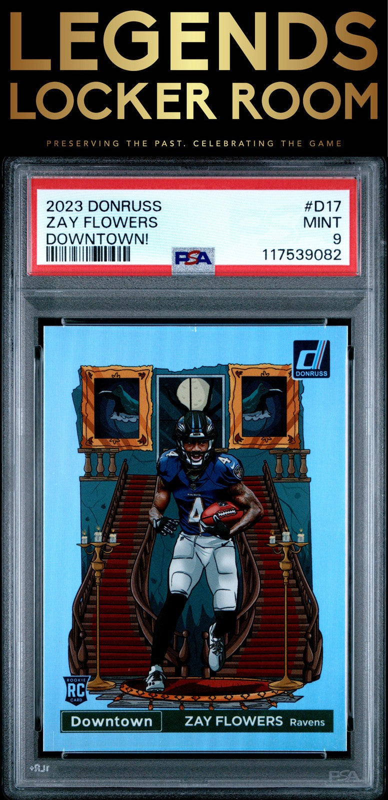 2023 Panini Donruss Downtown! #D17 Zay Flowers PSA 9