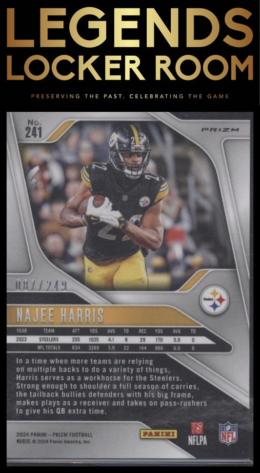 2024 Panini Prizm #241 Najee Harris Orange #/249