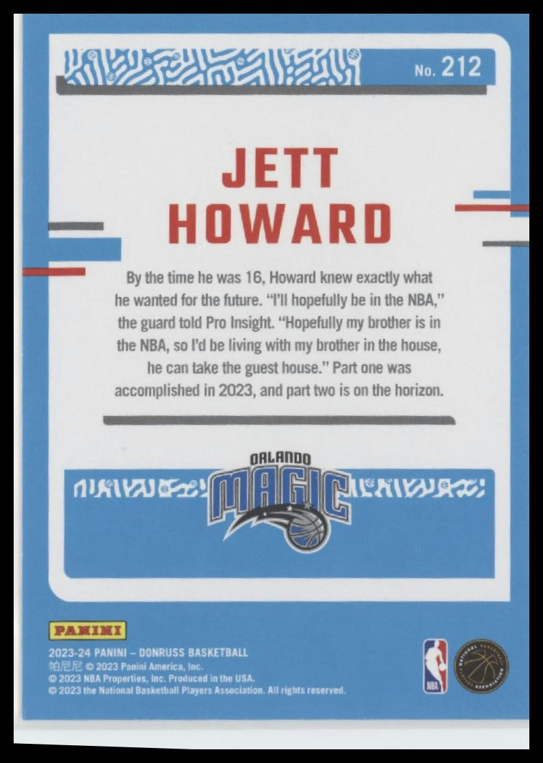 2023-24 Donruss #212 Jett Howard