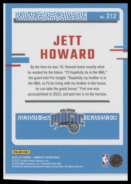 2023-24 Donruss #212 Jett Howard