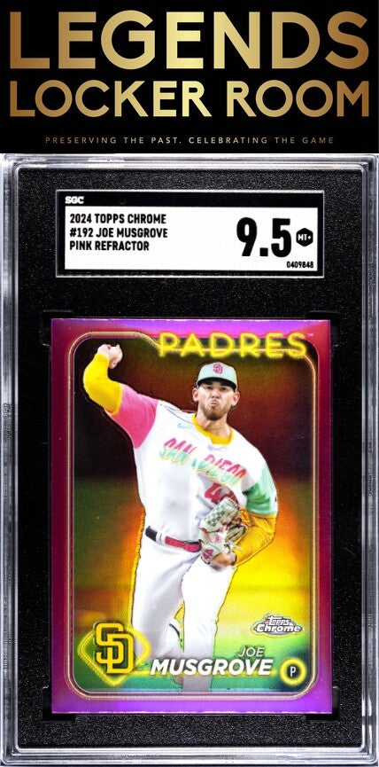 2024 Topps Chrome #192 Joe Musgrove Pink Ref. SGC 9.5