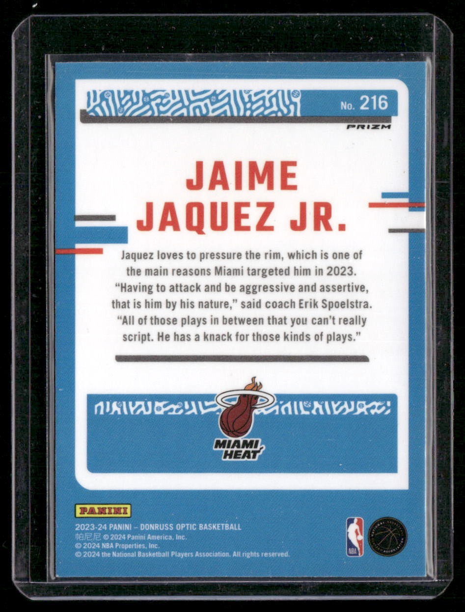 2023-24 Donruss Optic #216 Jaime Jaquez Jr. Blue Velocity