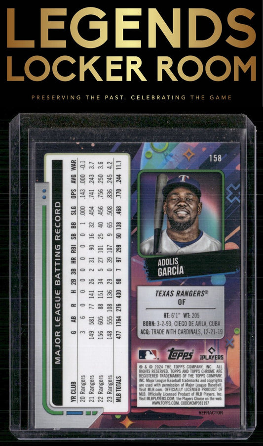 2024 Topps Chrome Cosmic #158 Adolis García Refractors