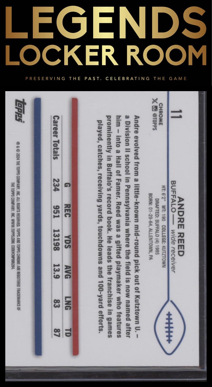 2024 Topps Chrome #11 Andre Reed Yellow Geometric Refractor #/75