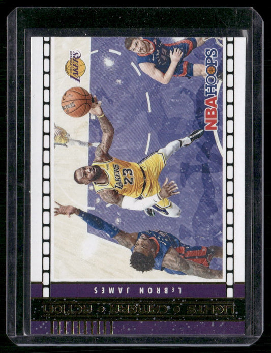 2021-22 Hoops #28 LeBron James Lights Camera Action