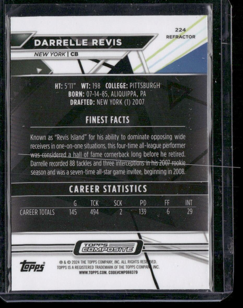 2023 Topps Composite #224 Darrelle Revis Finest Refractor