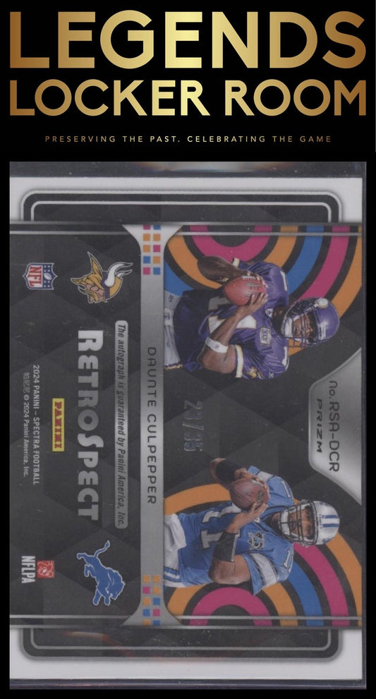 2024 panini spectra Daunte Culpepper Retrospect Auto Spectris /35