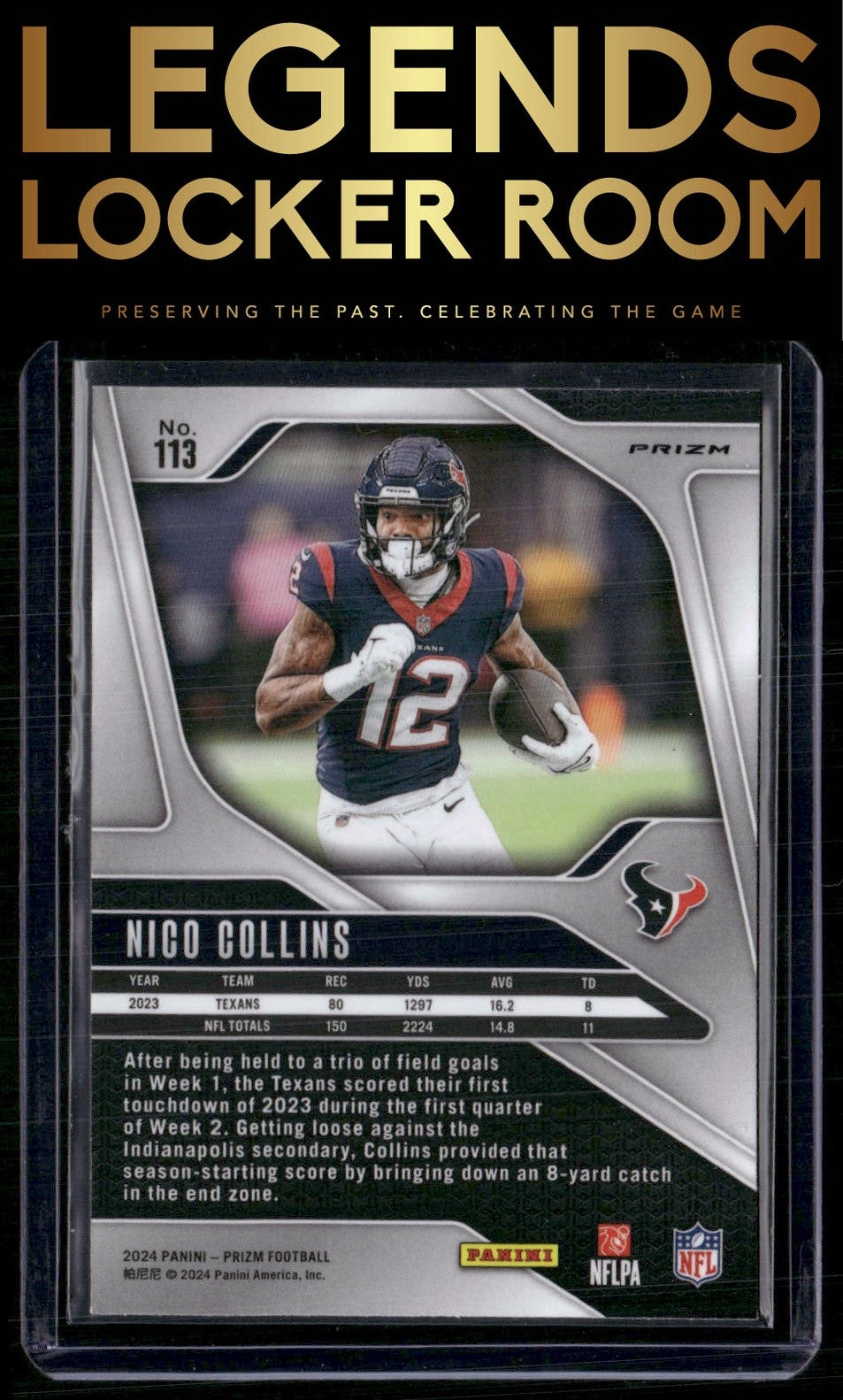 2024 Panini Prizm #113 Nico Collins Silver