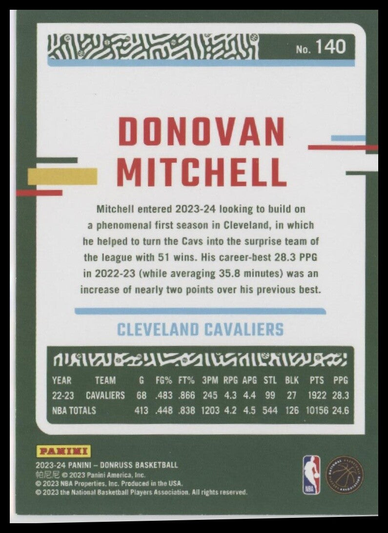 2023-24 Donruss #140 Donovan Mitchell