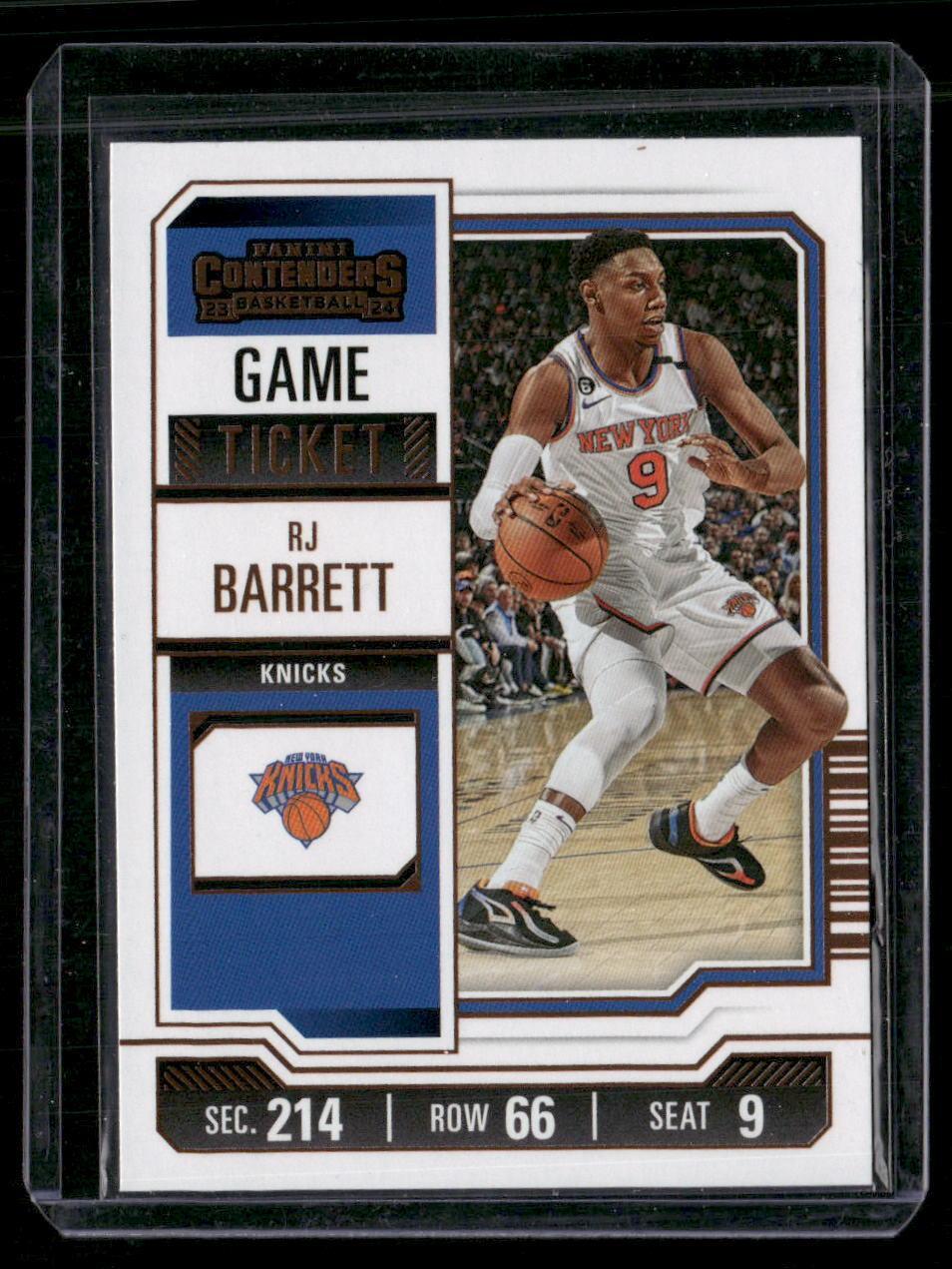 2023-24 Panini Contenders #2 RJ Barrett Game Ticket Bronze