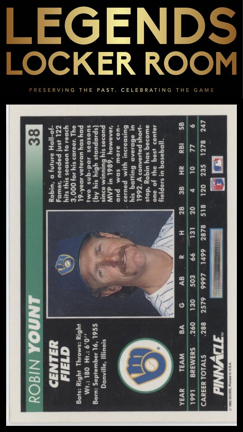 1992 Pinnacle #38 Robin Yount