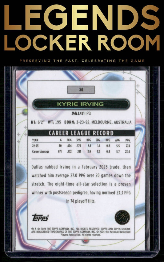 2023-24 Topps Chrome Cosmic #30 Kyrie Irving