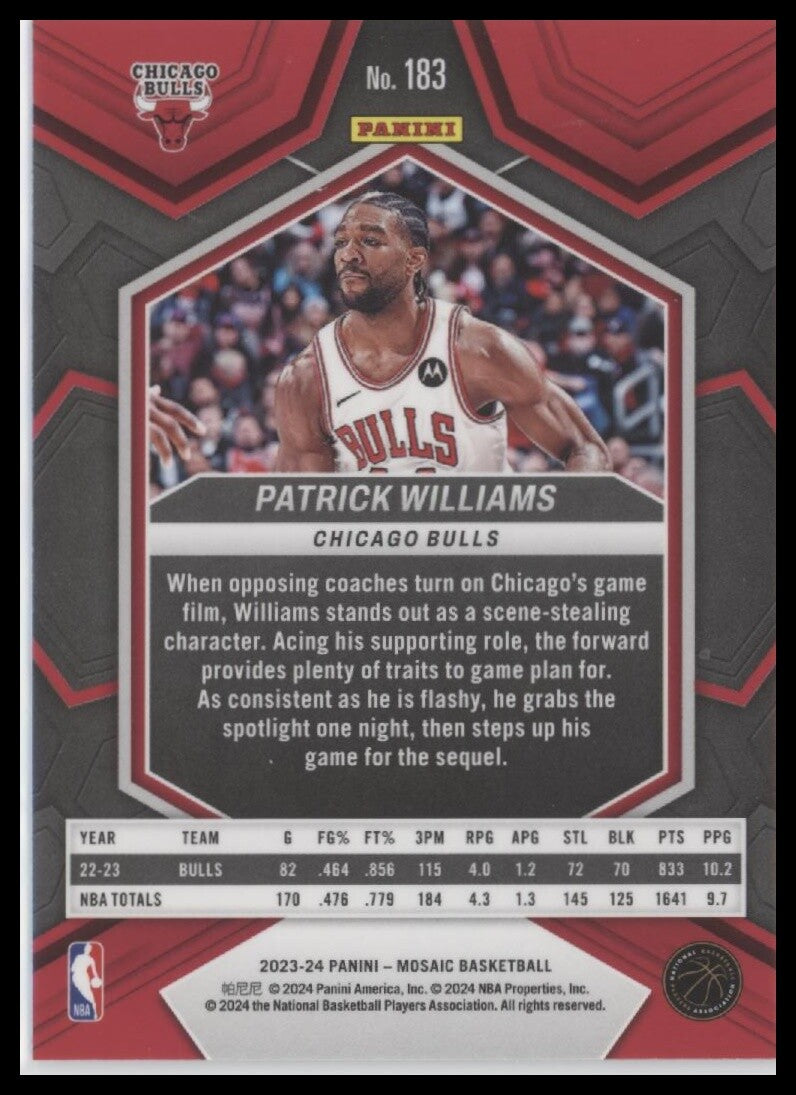 2023-24 Panini Mosaic #183 Patrick Williams