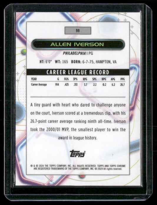 2023-24 Topps Chrome Cosmic #99 Allen Iverson