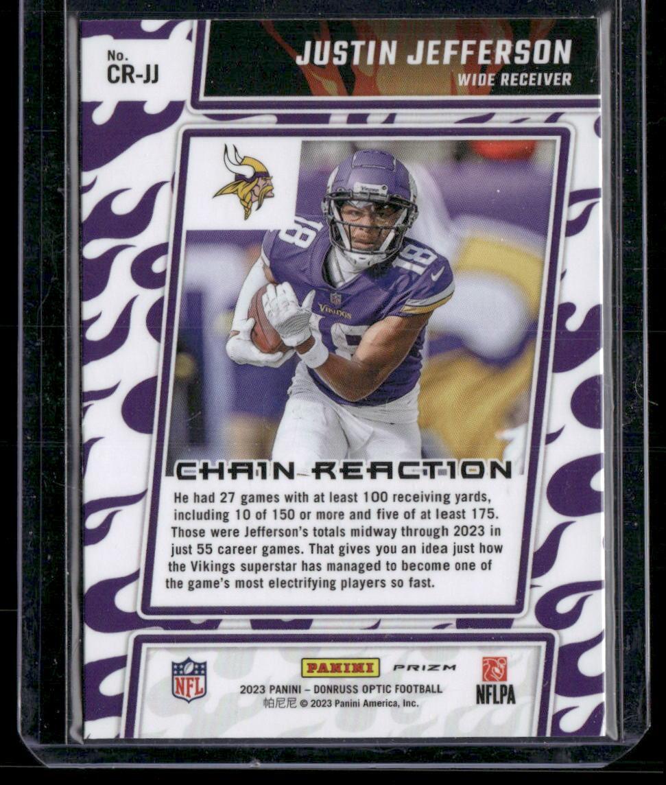 2023 Donruss Optic #CR-JJ Justin Jefferson Chain Reaction