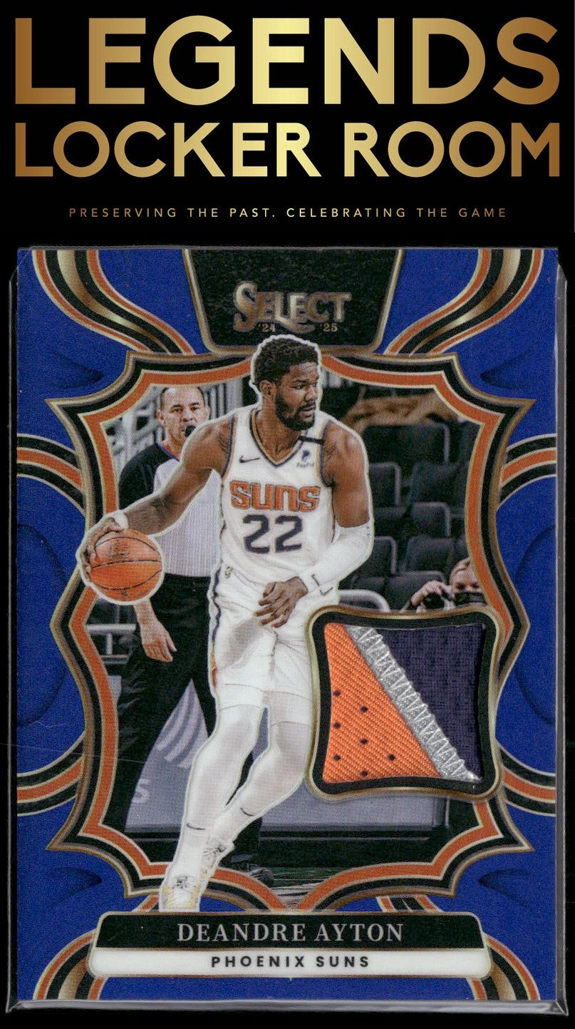 2024-25 Panini Select Deandre Ayton Throwback Memorabilia Blue /75