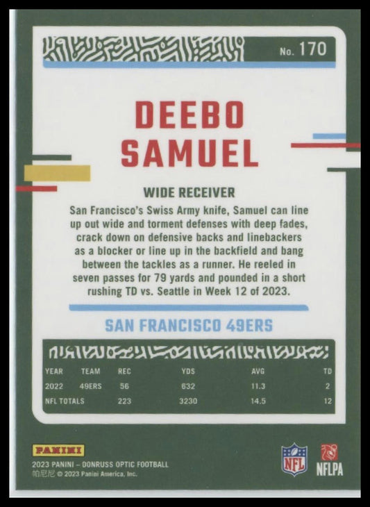 2023 Donruss Optic #170 Deebo Samuel