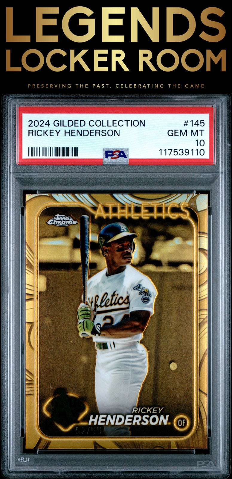 2024 Topps Gilded Collection #145 Rickey Henderson PSA 10