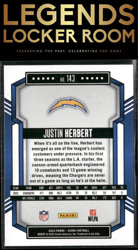 2023 Score #143 Justin Herbert