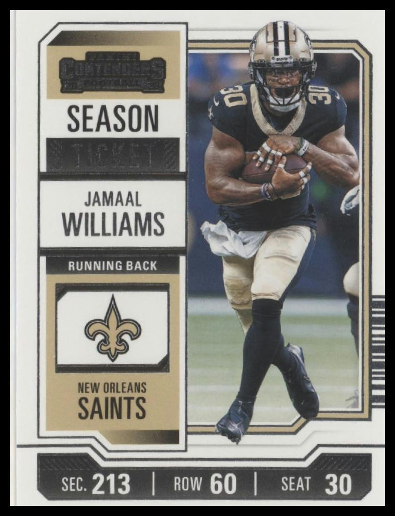 2023 Panini Contenders #73 Jamaal Williams Season Ticket Retail