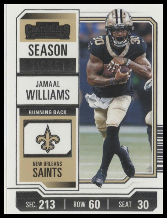 2023 Panini Contenders #73 Jamaal Williams Season Ticket Retail