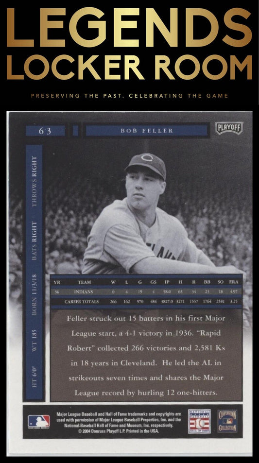 2004 Playoff Honors #63 Bob Feller