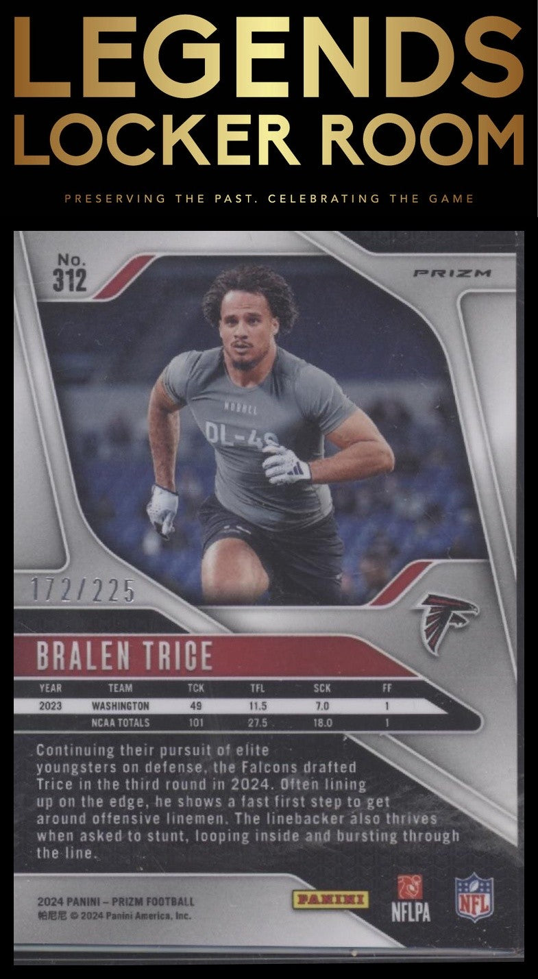 2024 Panini Prizm #312 Bralen Trice Purple Ice #/225