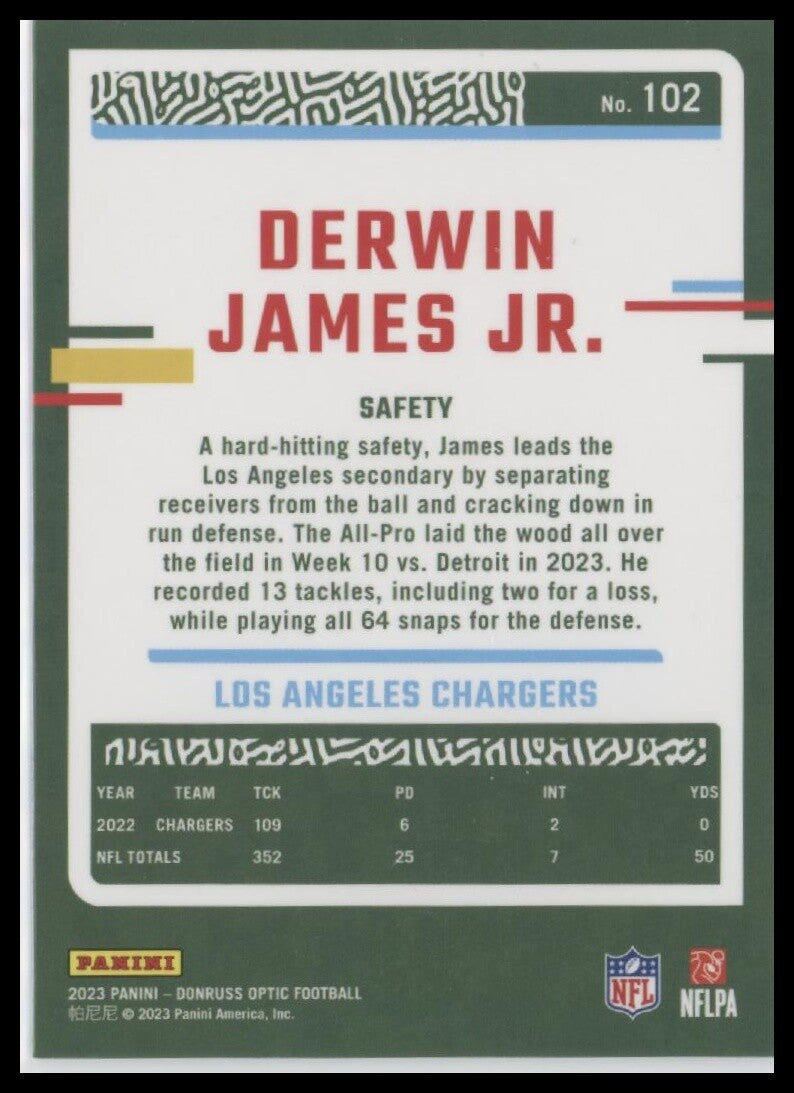 2023 Donruss Optic #102 Derwin James Jr.