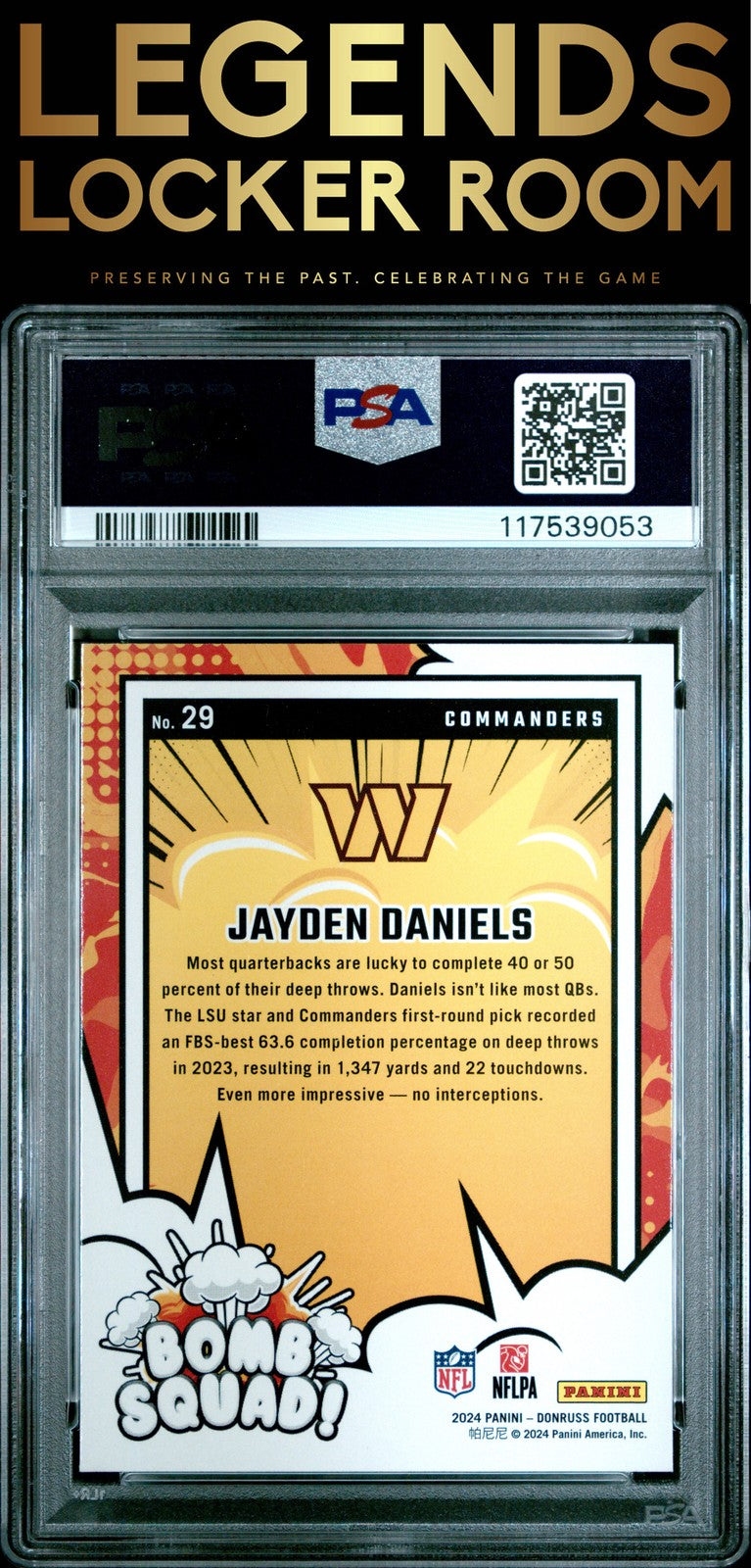 2024 Panini Donruss Bomb Squad #29 Jayden Daniels PSA 10
