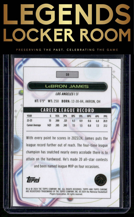 2023-24 Topps Chrome Cosmic #59 LeBron James